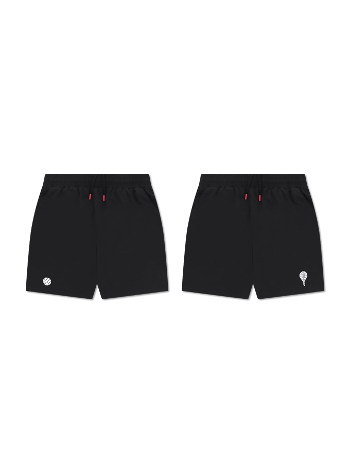 Ball & Racket Team Combo | 2 White Print Shorts
